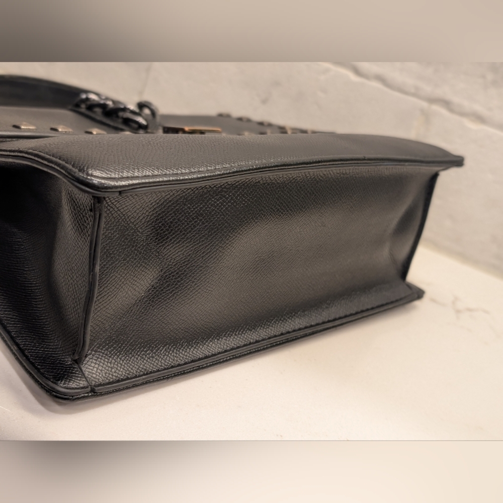Badgley Mischka Black Studded Shoulder Bag - Picture 5 of 11